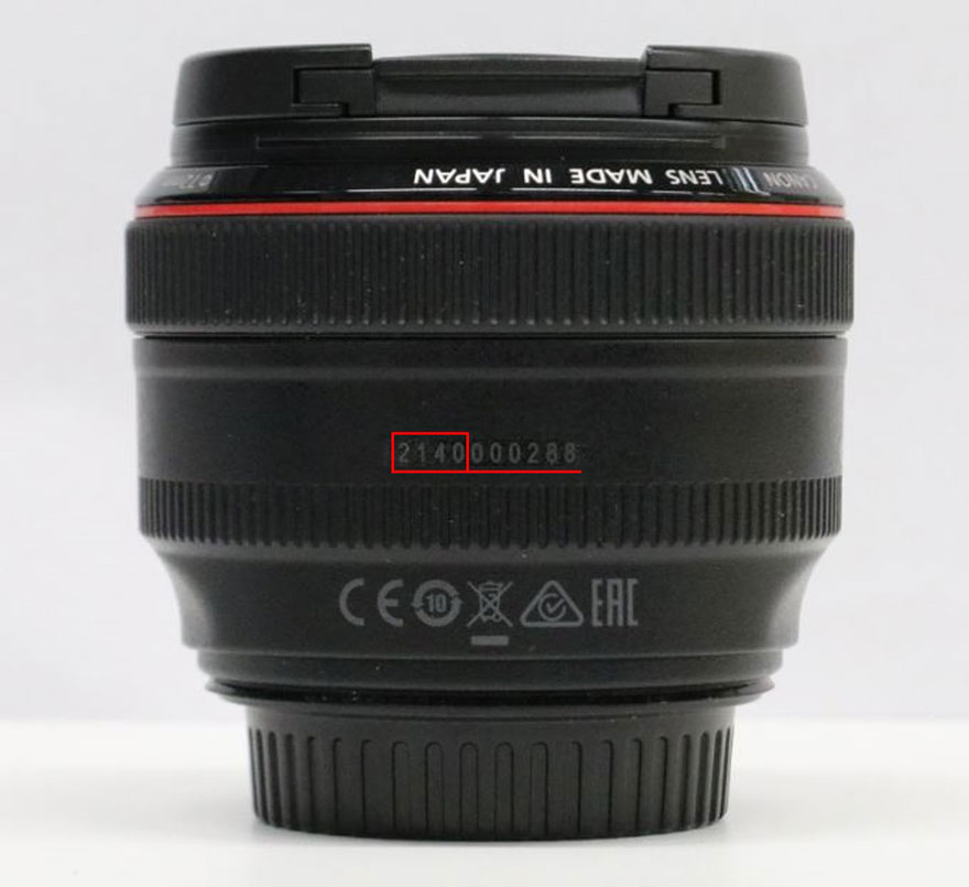 ef50f12serialnumber — Canon отзывает некоторые объективы Canon EF 50mm f/1.2L USM
